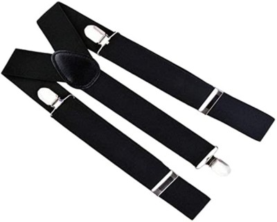 AK ANOLIHK Y- Back Suspenders for Boys(Black)