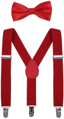 YOS TRENDZ Y- Back Suspenders for Boys(Red)