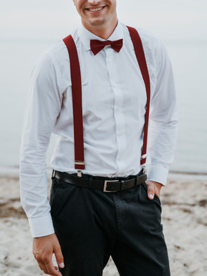 Urban Cawnpore Y- Back Suspenders for Men(Red)