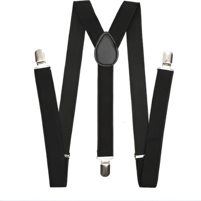 LEVOT Y- Back Suspenders for Men & Women(Black)