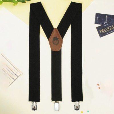 PELUCHE Y- Back Suspenders for Men(Black)