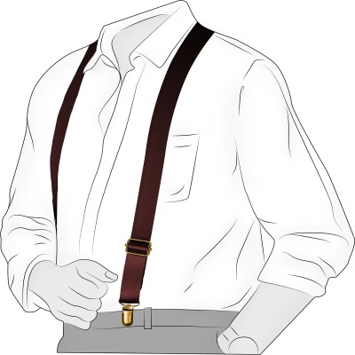 CHOKORE Y- Back Suspenders for Men(Brown)