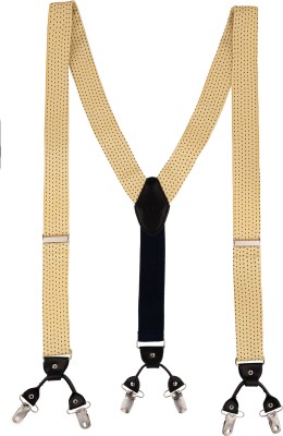 the tie hub Y- Back Suspenders for Men(Yellow)