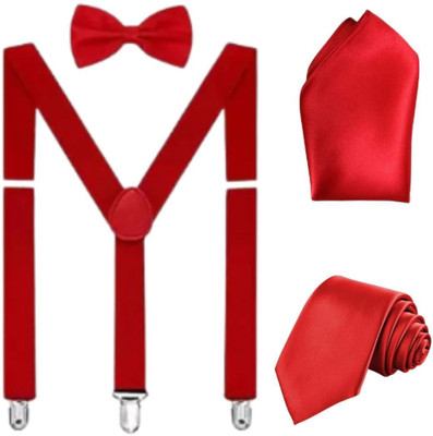 YOS TRENDZ Y- Back Suspenders for Men(Red)