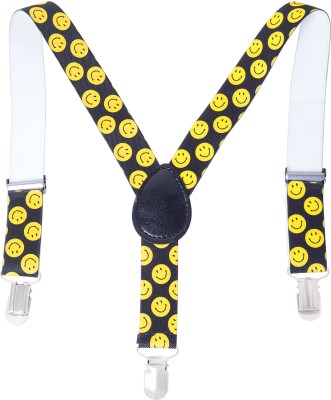 Golden peacock Y- Back Suspenders for Boys(Yellow, Black)