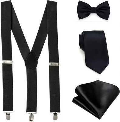 YOS TRENDZ Y- Back Suspenders for Men(Black)