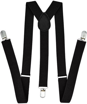 TEEKLOSHOP Y- Back Suspenders for Men(Black)