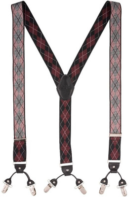the tie hub Y- Back Suspenders for Men(Maroon)