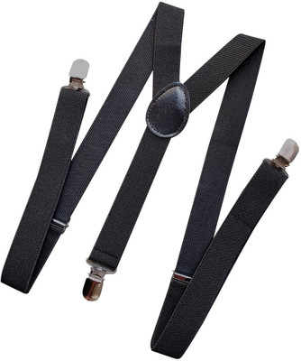 Hiddenshop Y- Back Suspenders for Men(Black)