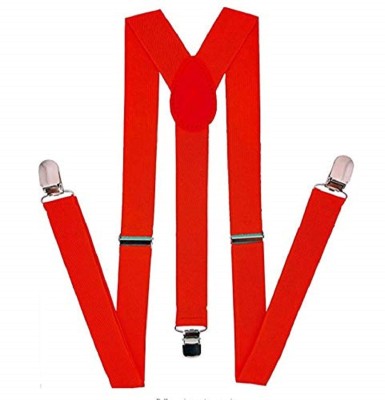 Fashionon Y- Back Suspenders for Men(Red)