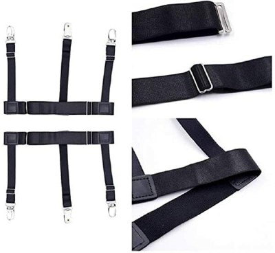 FITUP X- Back Suspenders for Women, Boys, Girls, Men(Black)