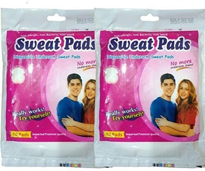 Elecsera Twin Pack Self Stick Disposable Underarm Sweat Pads Sweat Pads