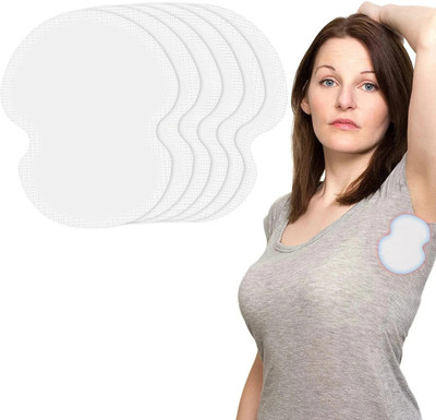 WiiBross 10 Pieces Underarm Sweat Pads Sweat Armpit Pad Disposable Underarm Pad Lightweight Hyperhidrosis Pad Absorbent Armpit Pad Invisible Underarm Sweat Sticker for Sweating Women and Men Sweat Pads