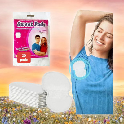 RNGNTC A 20 Pcs Underarms Disposable Highly Absorbent Sweat Pads Cotton Anti Allergic Sweat Pads