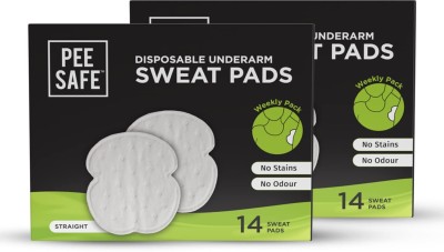 Pee Safe Disposable Underarm Sweat Pad Straight, 14 Pair Sweat Pads