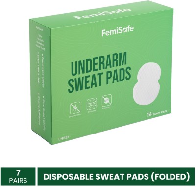 Femisafe Breathable Antimicrobial Underarm Sweat Pads 14 Pads-7 Pairs Sweat Pads