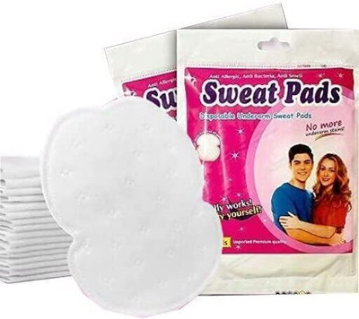 Glamezone Underarm Absorbent Sweat Pads (Pack Of 10) Unisex Adhesive shield pads Sweat Pads