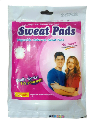 WiiBross Disposable Underarm Sweat Pads - Pack of 10 Pads Sweat Pads