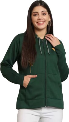 HINAYAA Solid Hooded Neck Casual Women Green Sweater