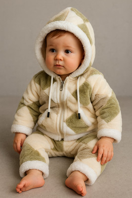 Lws Colorblock Hooded Neck Casual Baby Boys & Baby Girls Beige Sweater
