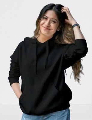 Sahuone Full Sleeve Solid Women Sweatshirt