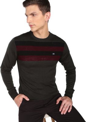 Arrow Sport Solid Round Neck Casual Men Multicolor Sweater