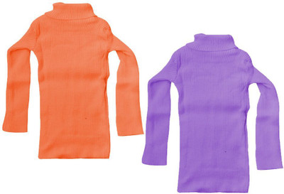 MTI Fashiions Solid High Neck Casual Baby Boys & Baby Girls Multicolor Sweater