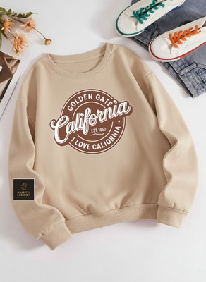 MAJESTIC FASHION Solid Round Neck Casual Women Beige Sweater