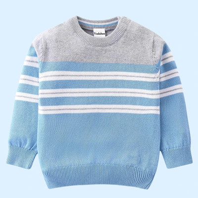 Vadahee Colorblock Round Neck Casual Boys & Girls Multicolor Sweater