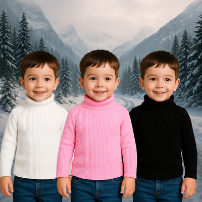 Paryag Striped High Neck Casual Baby Boys & Baby Girls Multicolor Sweater