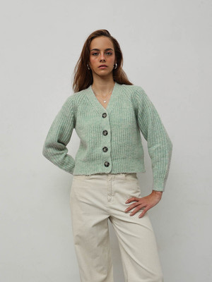 STREET9 Solid Casual Women Green Sweater