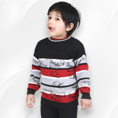 GTwo Striped Round Neck Casual Baby Boys Multicolor Sweater
