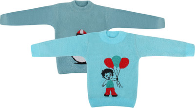 Fit N Fame Graphic Print Round Neck Casual Baby Boys & Baby Girls Multicolor Sweater
