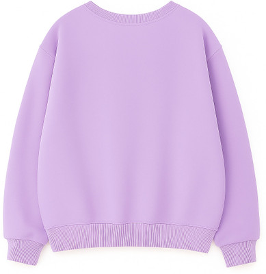 ZEAND Graphic Print, Printed Round Neck Casual Boys & Girls Purple Sweater