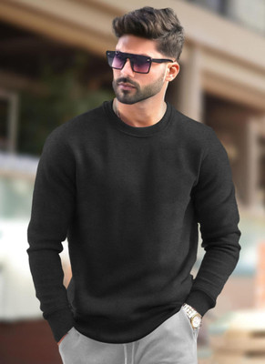 TRIPR Solid Round Neck Casual Men Multicolor Sweater