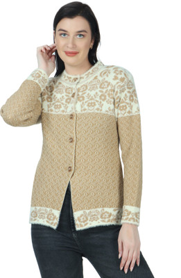 chatanya Self Design Round Neck Casual Women Multicolor Sweater