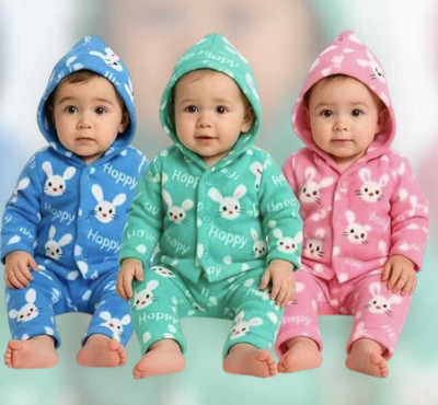 leo collection Self Design Hooded Neck Casual Baby Boys & Baby Girls Multicolor Sweater