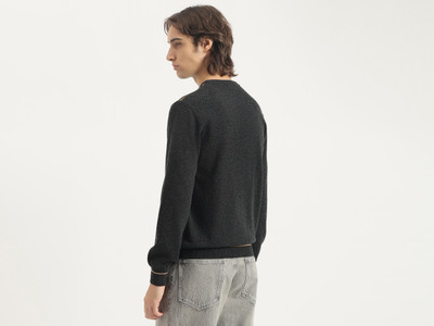 United Colors of Benetton Solid Crew Neck Casual Men Black Sweater