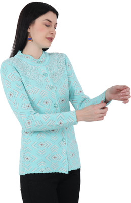 chatanya Printed High Neck Casual Women Multicolor Sweater