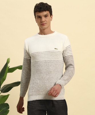 KILVESTED Colorblock Round Neck Casual Men Multicolor Sweater