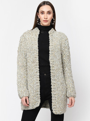 513 Self Design Turtle Neck Casual Women Beige Sweater