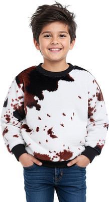 VIVEKGAMENTS Printed Round Neck Casual Boys & Girls Multicolor Sweater