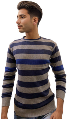 FORWARDS Striped Round Neck Casual Men Multicolor Sweater