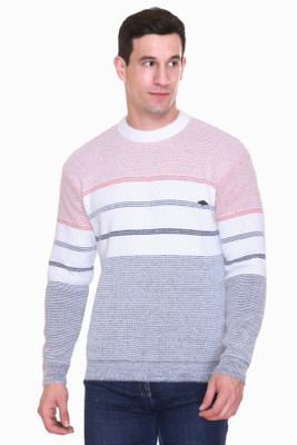 HIMYUG Colorblock Round Neck Casual Men Multicolor Sweater
