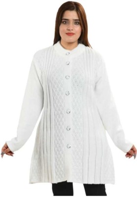 ARGHAM Self Design Round Neck Party Women White Sweater