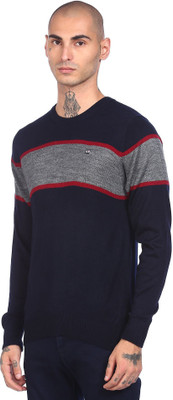 Arrow Sport Colorblock Round Neck Casual Men Multicolor Sweater
