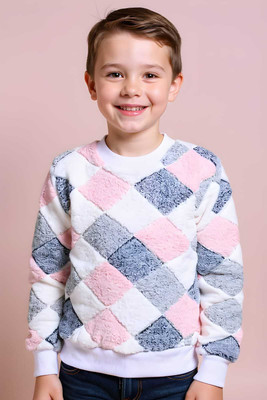SVM FASHION Self Design Round Neck Casual Boys Multicolor Sweater