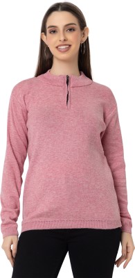 lewiston Solid Round Neck Casual Men Pink Sweater