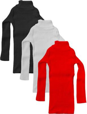 CHACKO Solid High Neck Casual Boys Multicolor Sweater