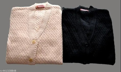 SHRIGANESH ENTERPRISES Solid V Neck Casual Women Brown Sweater